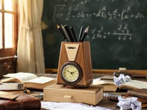 Ahşap masa saati El Yapımı. handmade wooden desk clock
