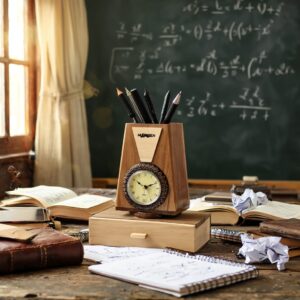 Ahşap masa saati El Yapımı. handmade wooden desk clock