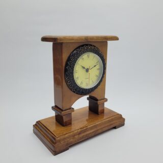 el yapımı ahşap masa saati - handmade wooden desk clock