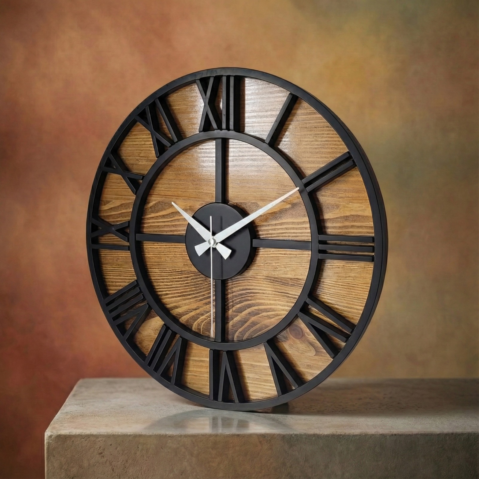 handmade wooden wall clock