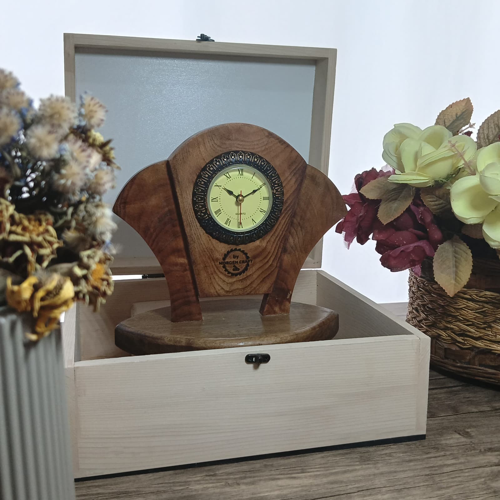 Tima Wooden Desk Clock