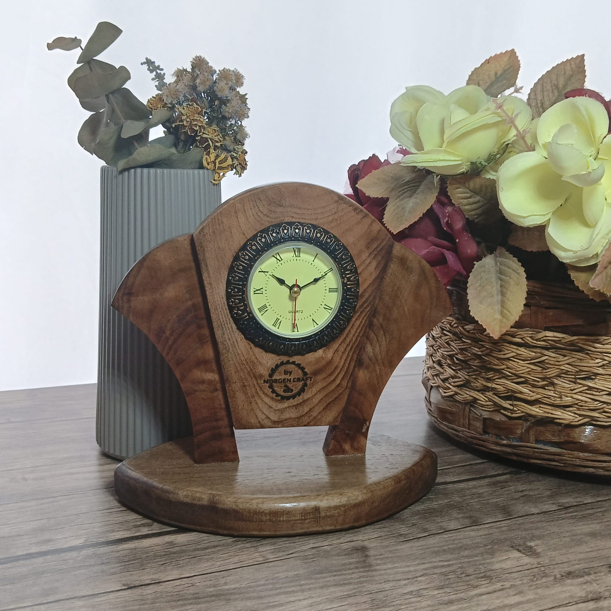 Tima Wooden Desk Clock