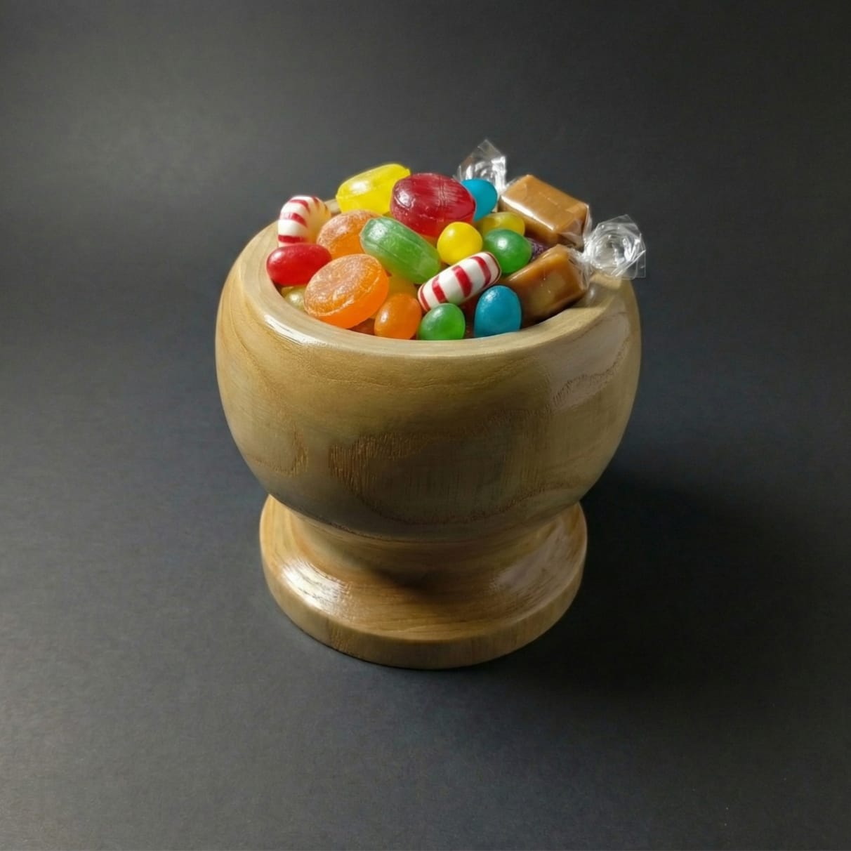 wooden sugar bowl