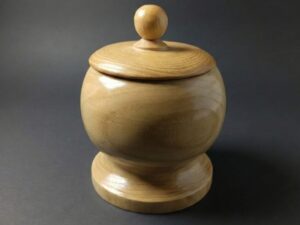 wooden sugar bowl