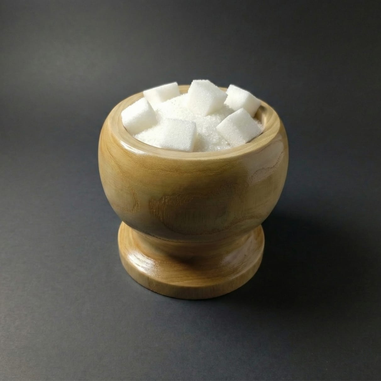 wooden sugar bowl