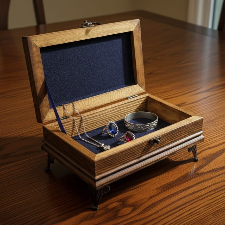 Mertek Wooden Jewelry Box
