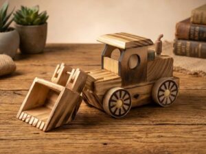 Yuma Wooden Backhoe Decor