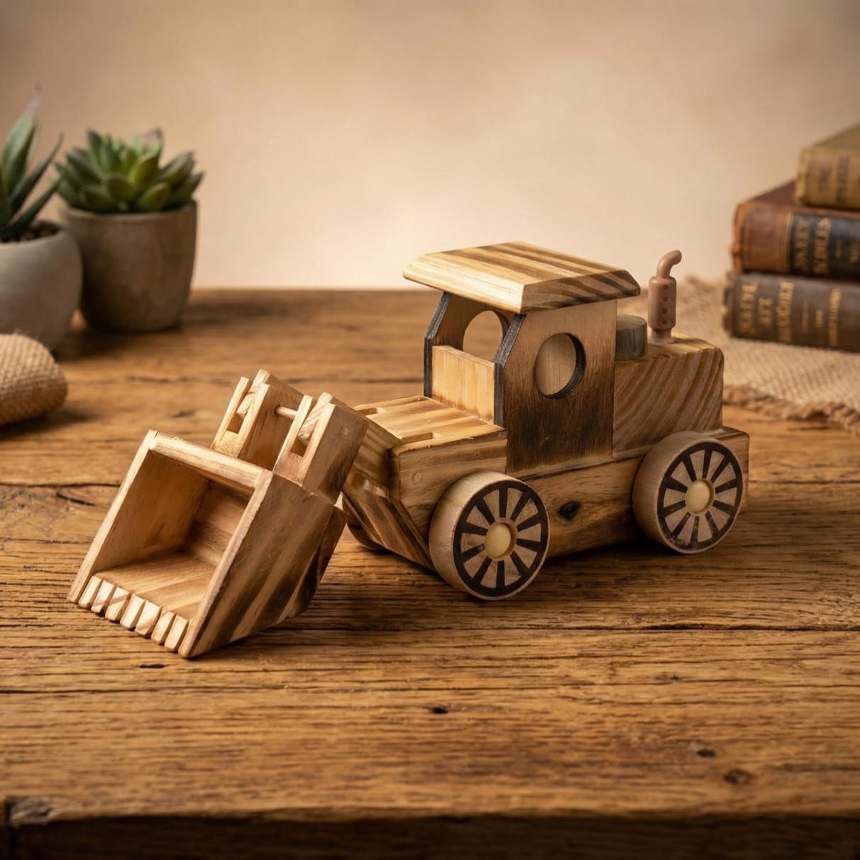 Yuma Wooden Backhoe Decor