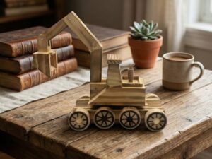 Yona Wooden Backhoe Decor