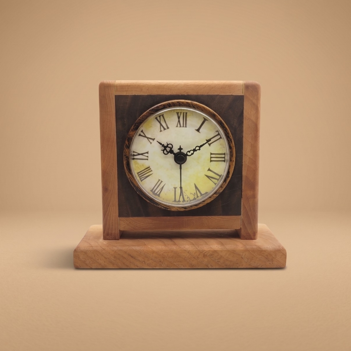 Essent Dualis Wooden Desk Clock MorgenCraft
