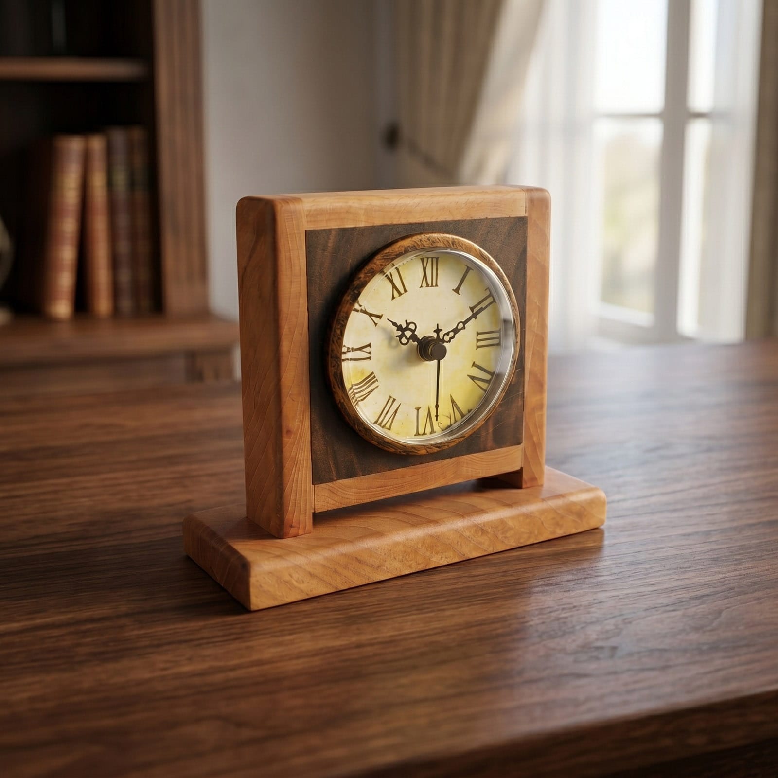 Essent Dualis Wooden Desk Clock