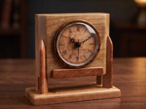 Bitig Wooden Desk Clock MorgenCraft